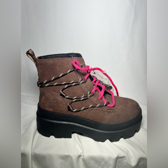 UGG Brisbane Lace Up Pink and Brown | 7 NEW - Picture 4 of 16